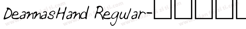DeannasHand Regular字体转换
